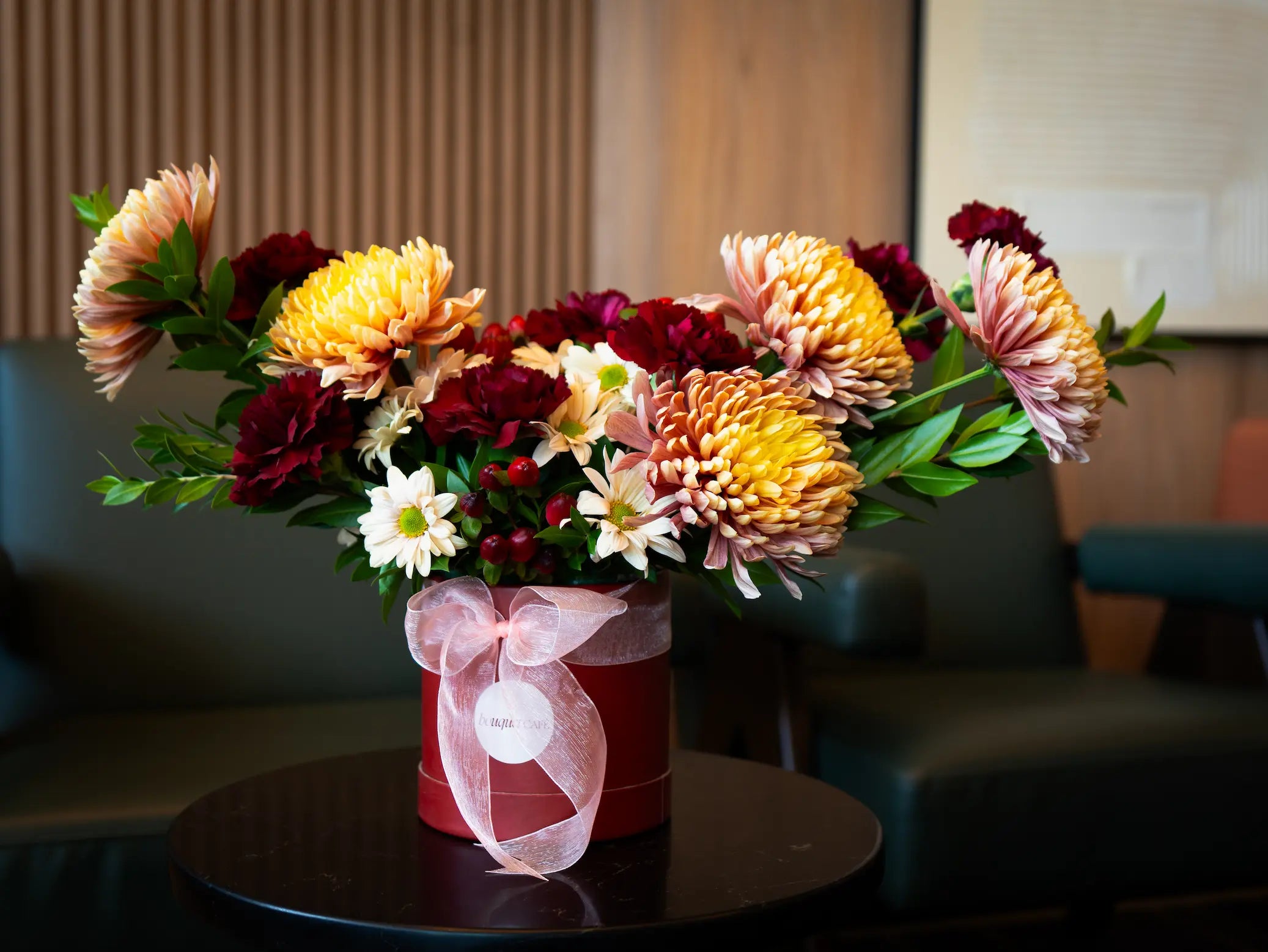 Bouquet Café, Vancouver coffee bar, flower shop Robson Street, Landmark Robson café, Vancouver florist café, floral coffee shop, Vancouver café opening, family-owned café Vancouver, coffee and flowers, coffee bouquet gift, Robson St café
